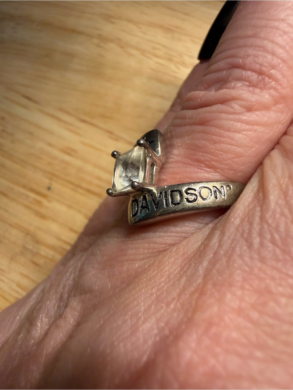Harley-Davidson Sterling Silver Ring with Clear Stone - Women's Jewelry - Picture 3 of 5